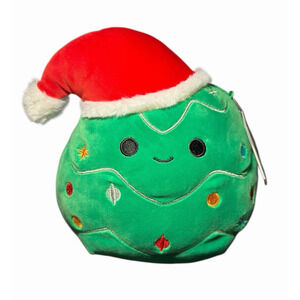 Squishmallows Carol the Christmas Tree with Santa Hat 10” Silver Tag New! Plush